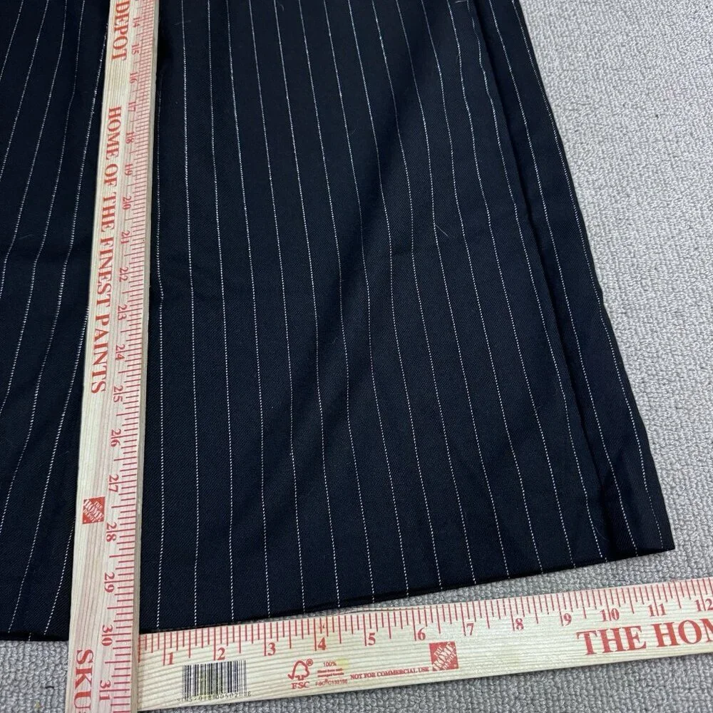 Gap Pants Black Pinstripe Pockets Women’s Size 4 Petite - Picture 4 of 12